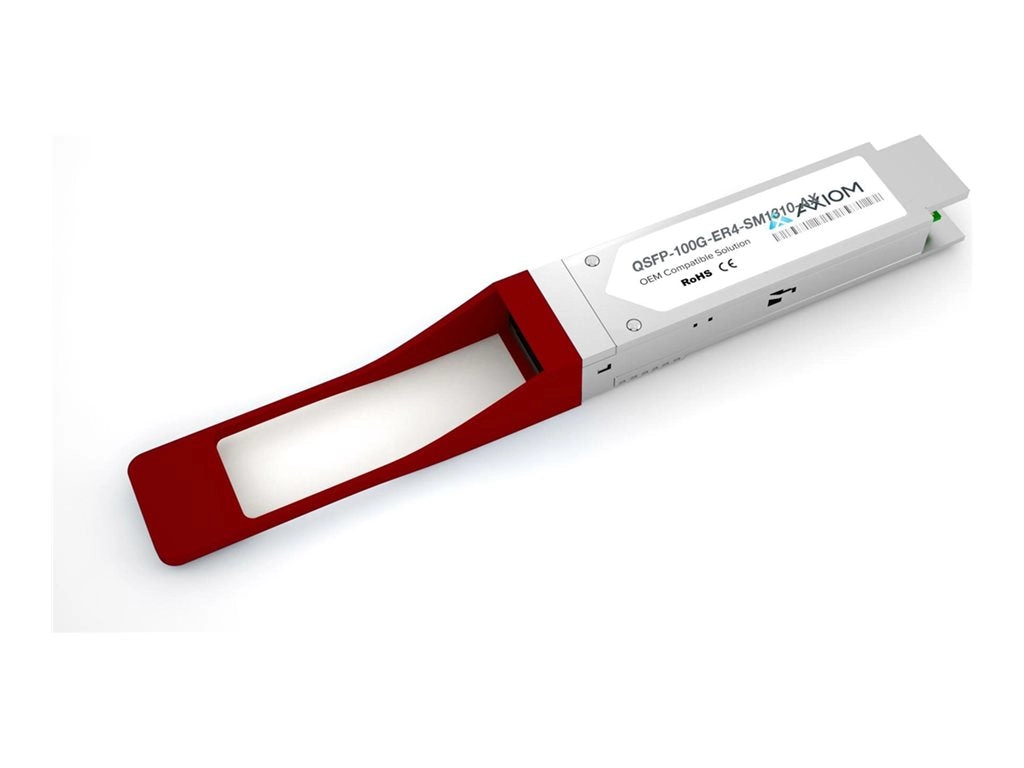Axiom - QSFP28 transceiver module (equivalent to: H3C QSFP-100G-ER4-SM1310) - 100GbE - 100GBase-ER4Lite - LC single-mode - up QSFP-100G-ER4-SM1310-AX