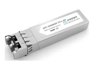 Axiom - SFP  transceiver module (equivalent to: MRV SFP-10GDWZR-TC-L) - 10GbE - 10GBase-DWDM - LC single-mode - up to 49.7 miles SFP-10GDWZR-TC-L-AX