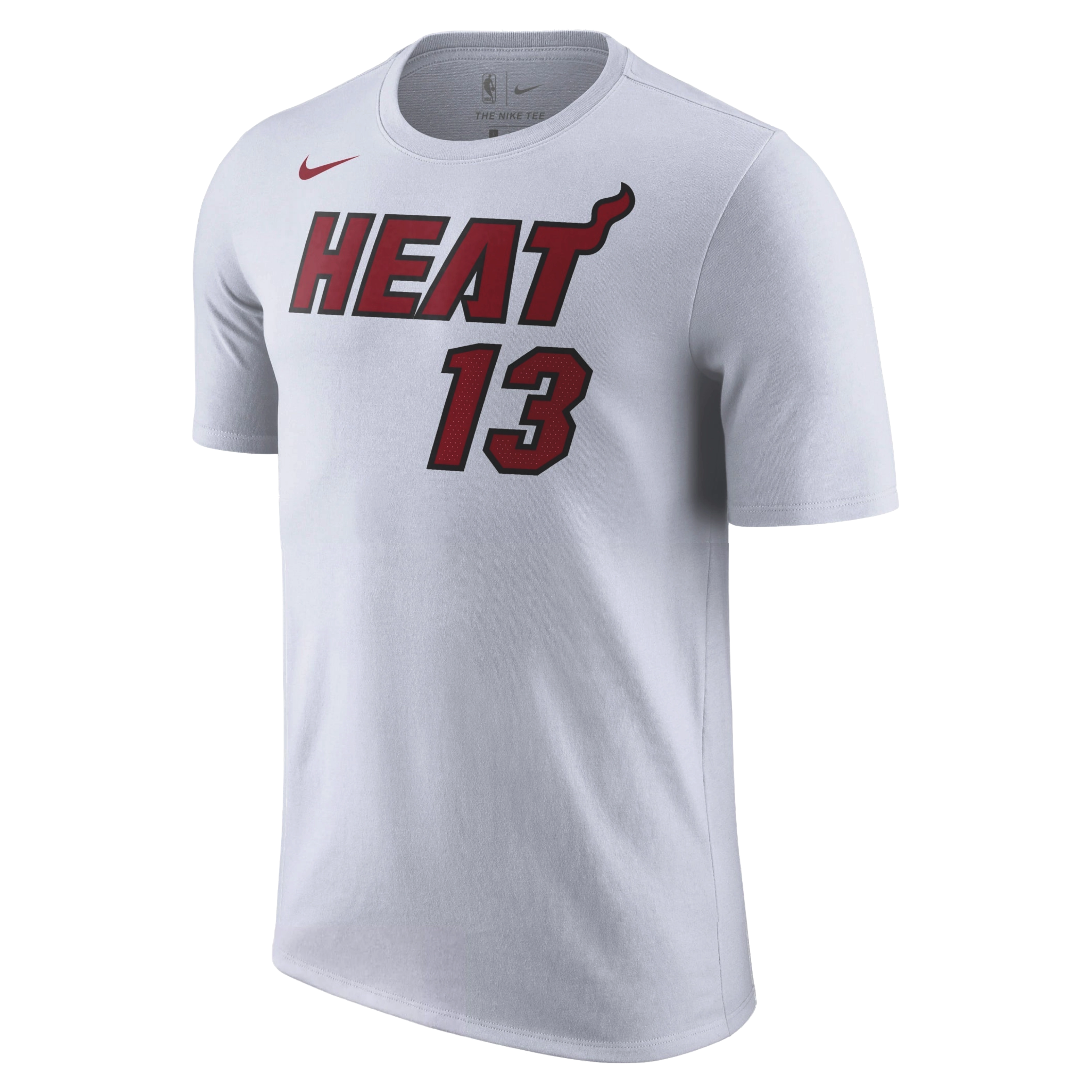 Bam Adebayo NIKE Miami HEAT Association White Name & Number Tee