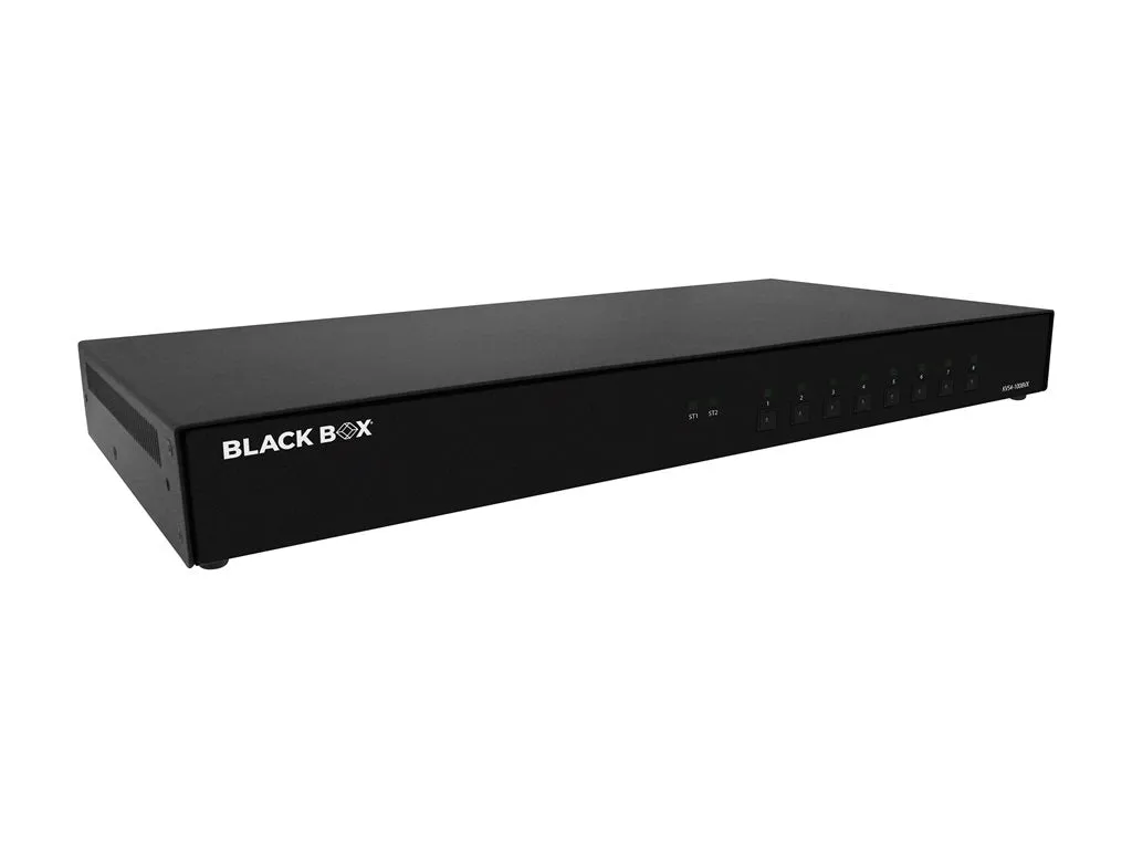 Black Box SECURE KVS4-1008VX - KVM / audio switch - 8 x KVM / audio - 1 local user - desktop - TAA Compliant