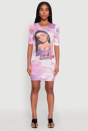 Bossy and Savage Graphic T Shirt Dress