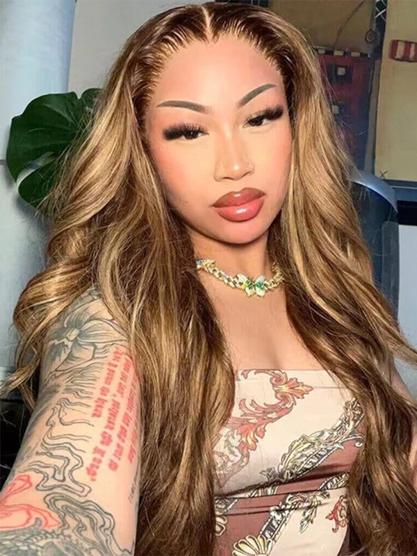 Buy 1 Get 1 Free Wig Chinalacewig 8x6 Royal 007 Lace Wig Highlight Wave Color Wear &Go Breathable Cap Wig CL023