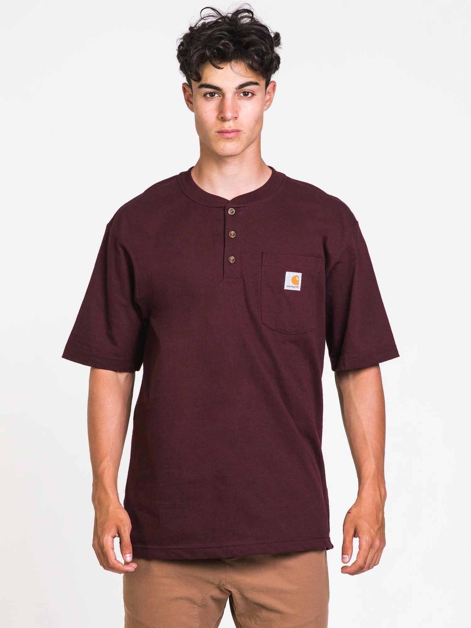 CARHARTT 3/4 BUTTON UP T-SHIRT   - CLEARANCE