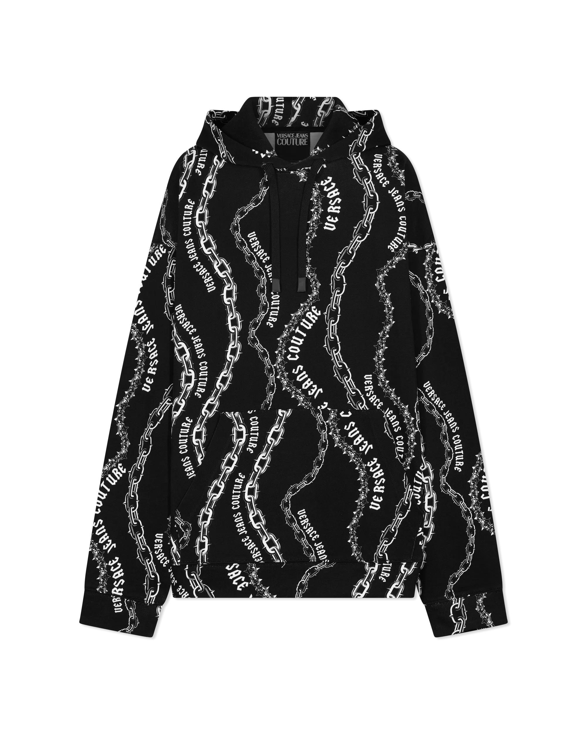 Chain Couture Loose-Fit Hoodie