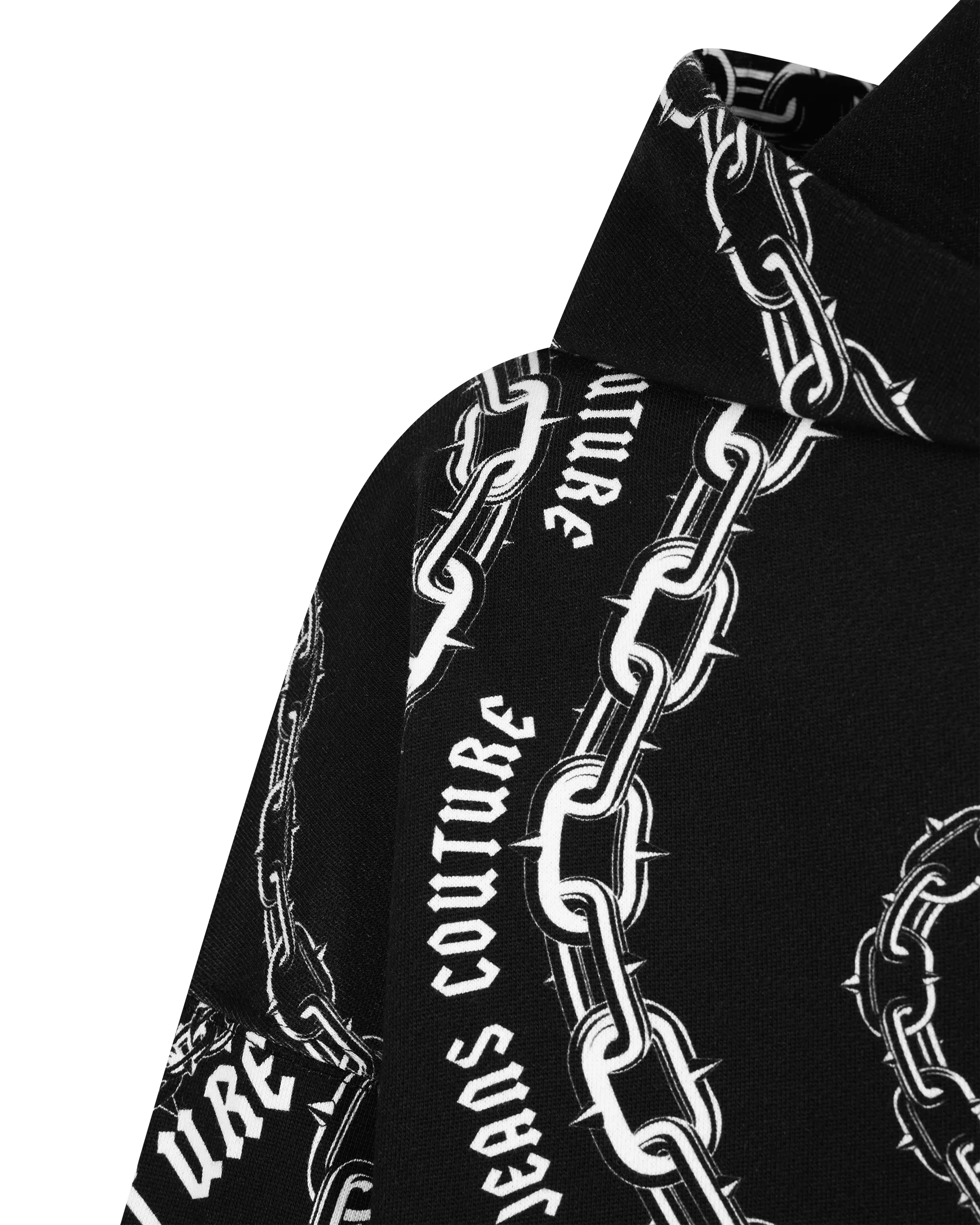 Chain Couture Loose-Fit Hoodie
