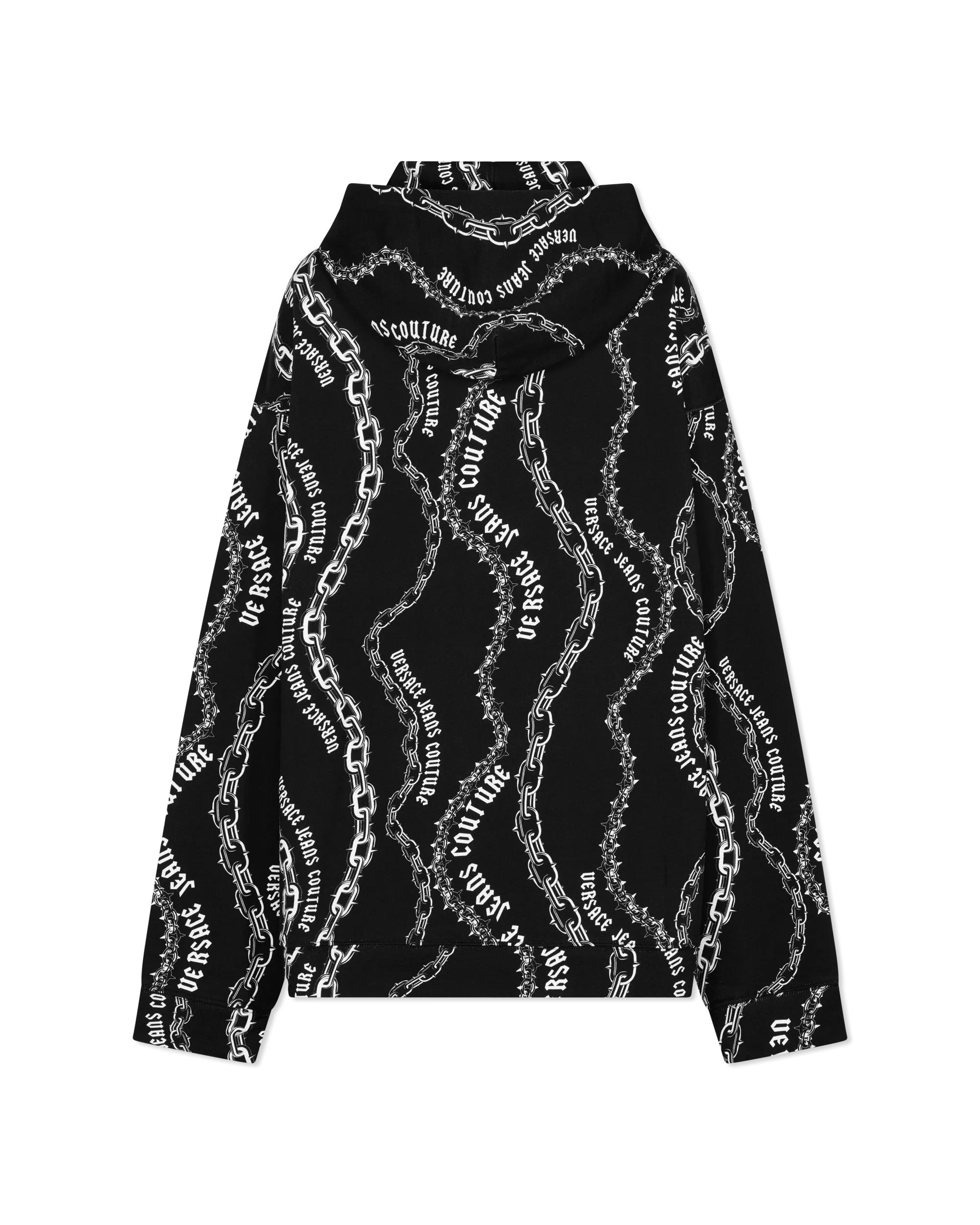 Chain Couture Loose-Fit Hoodie