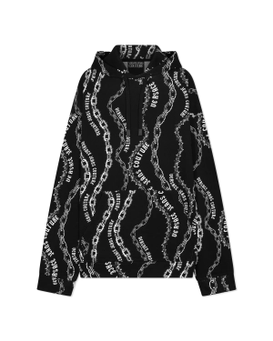 Chain Couture Loose-Fit Hoodie