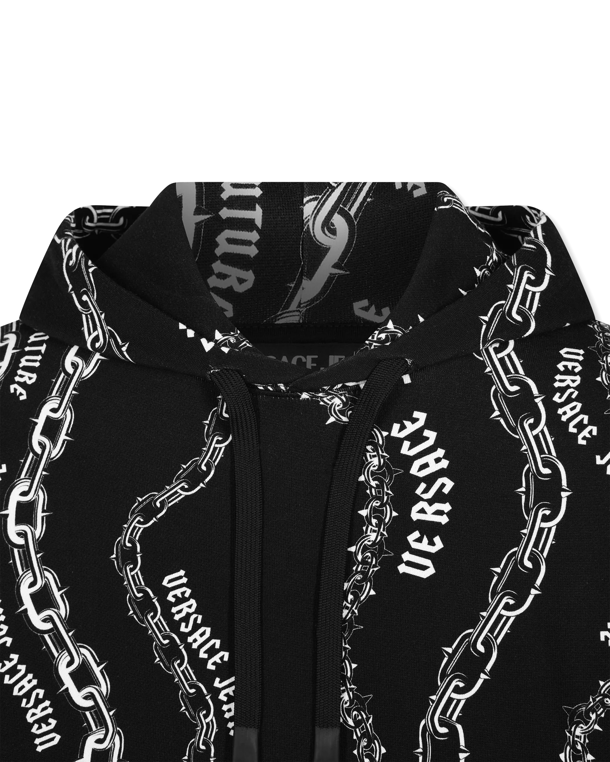 Chain Couture Loose-Fit Hoodie