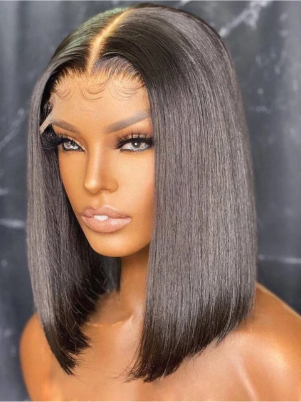 Chinalacewig 8x6 Royal 007 Lace Wig Short Bob Wear &Go Breathable Cap Wig CL017