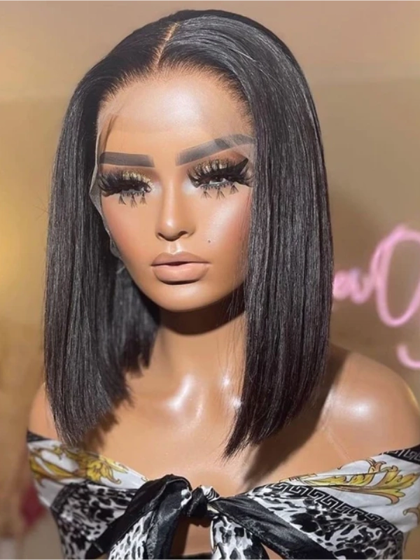 Chinalacewig 8x6 Royal 007 Lace Wig Short Bob Wear &Go Breathable Cap Wig CL017
