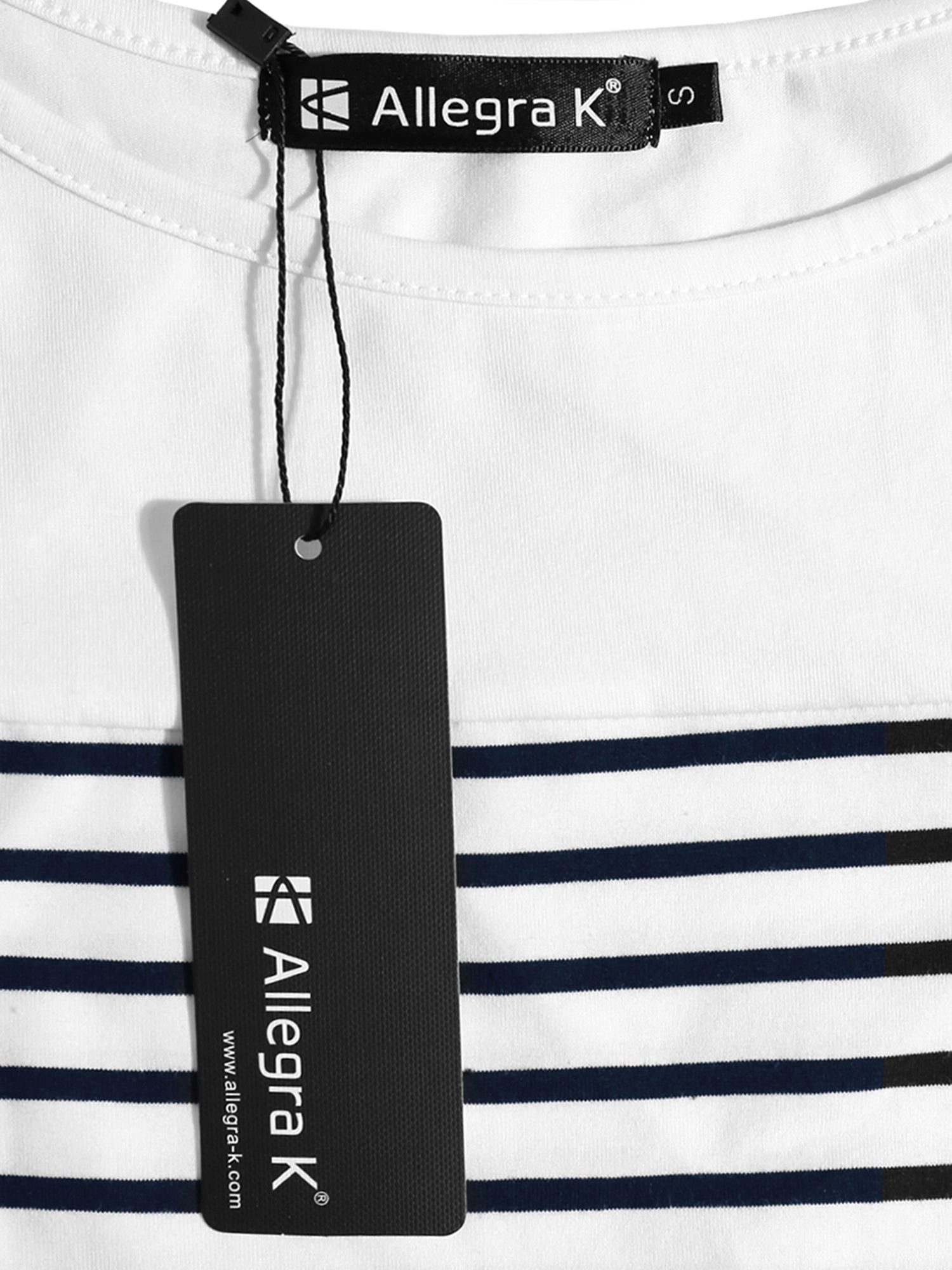 Color Block Long Sleeve Round Neck Striped T-Shirt
