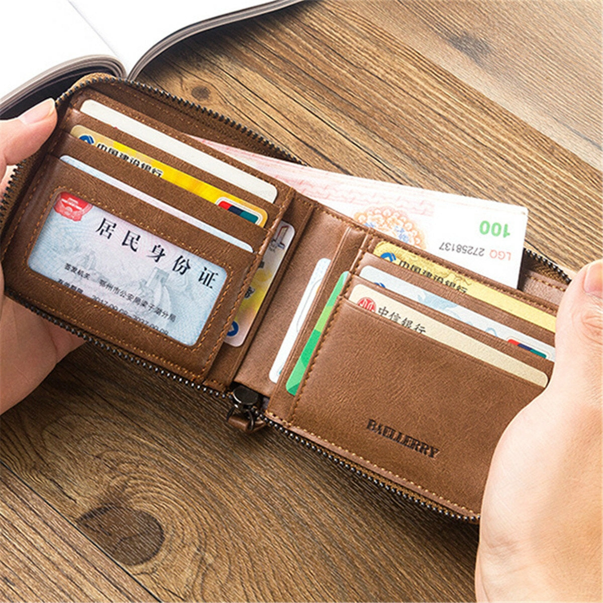 Couples Wallet Vintage PU Leather Short Zipper Card Holder Vertical Horizontal Wallets