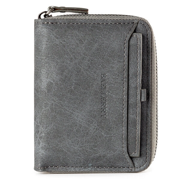 Couples Wallet Vintage PU Leather Short Zipper Card Holder Vertical Horizontal Wallets