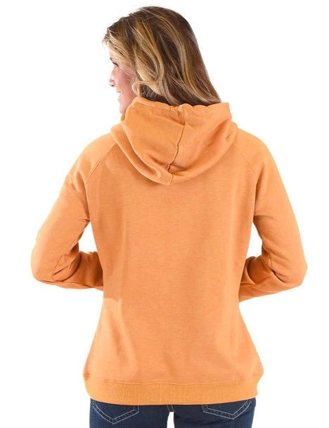 Cowgirl Tuff Womens Be Strong Be Humble Orange Poly/Rayon Hoodie