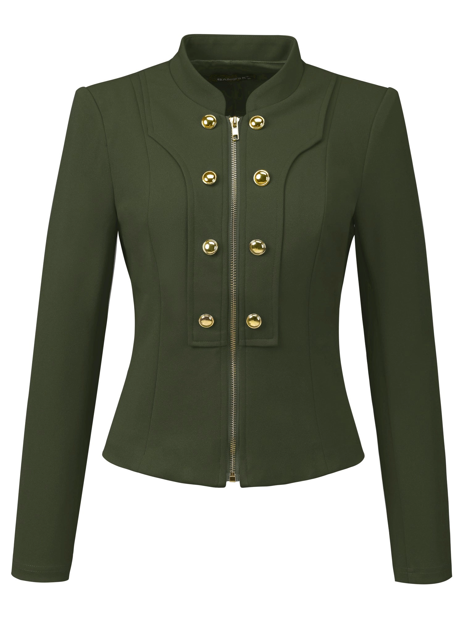 Crop Vintage Double Breasted Motorcycle Zip Up Steampunk Jacket