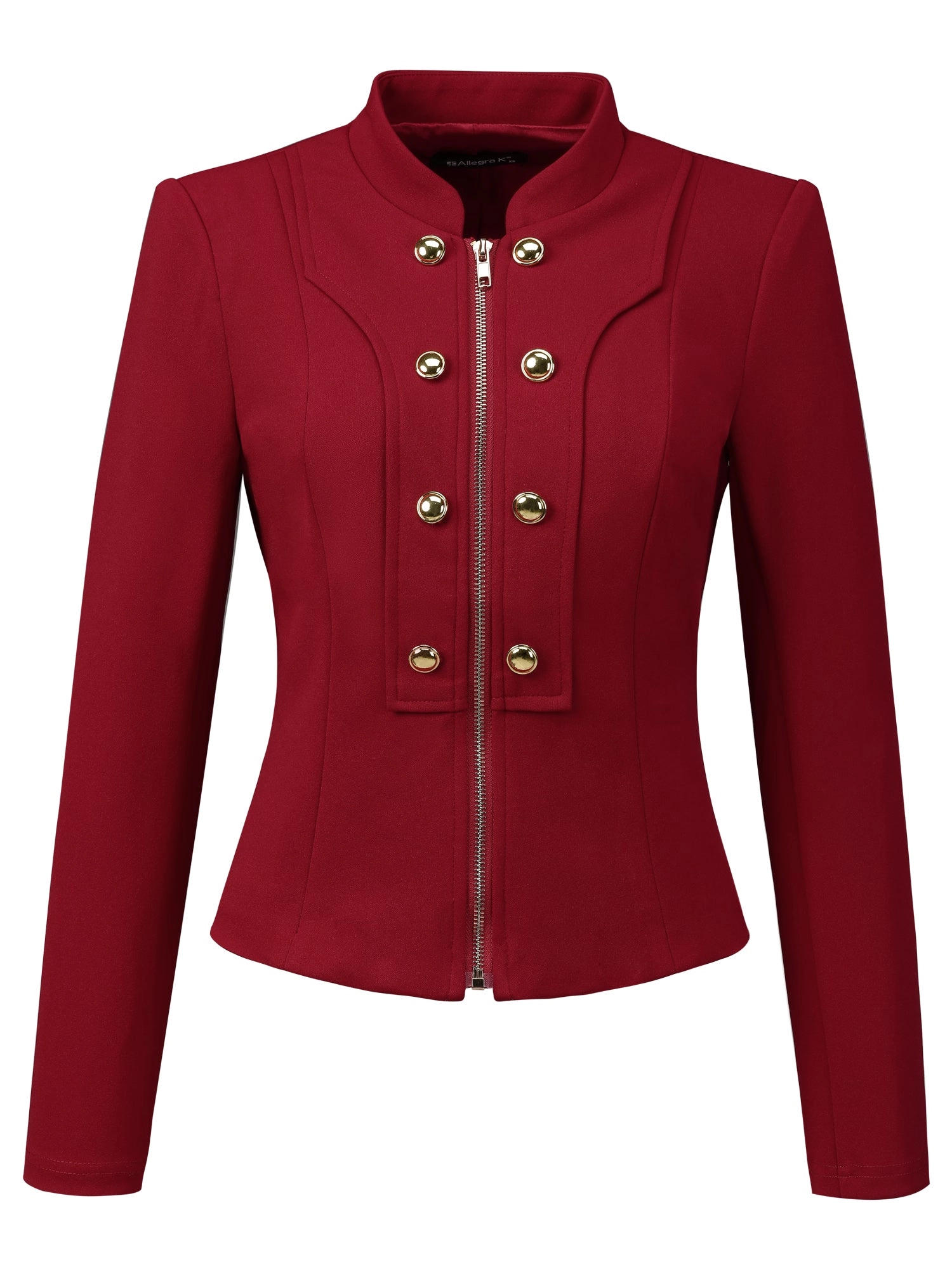 Crop Vintage Double Breasted Motorcycle Zip Up Steampunk Jacket