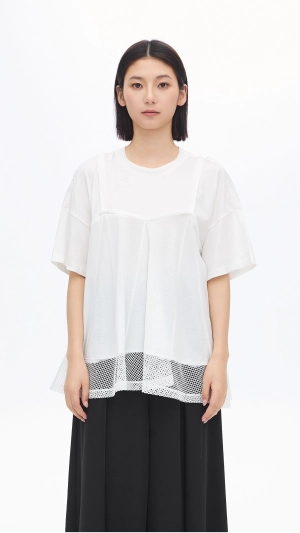 Cut-Sewn Patched Top