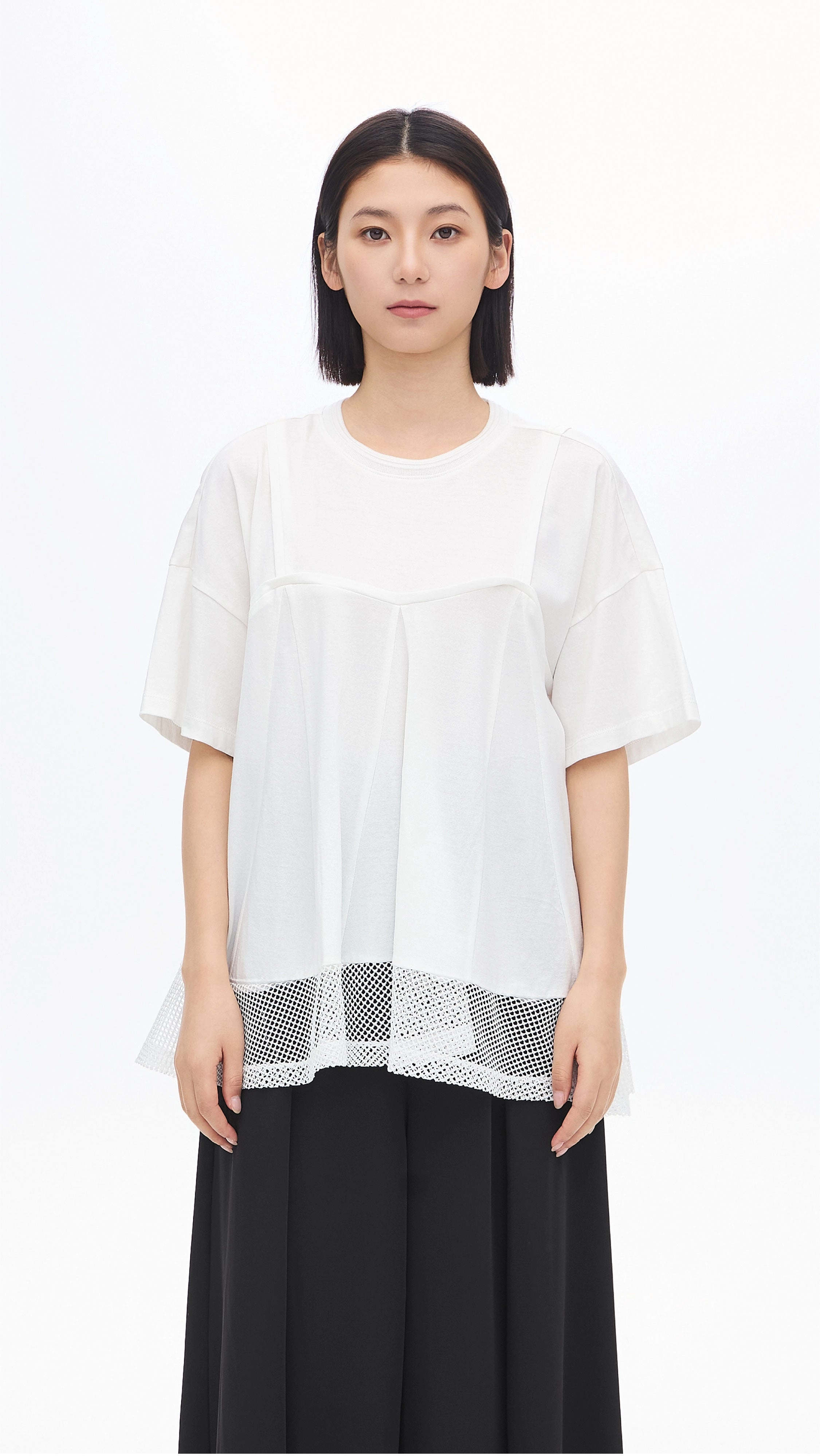 Cut-Sewn Patched Top