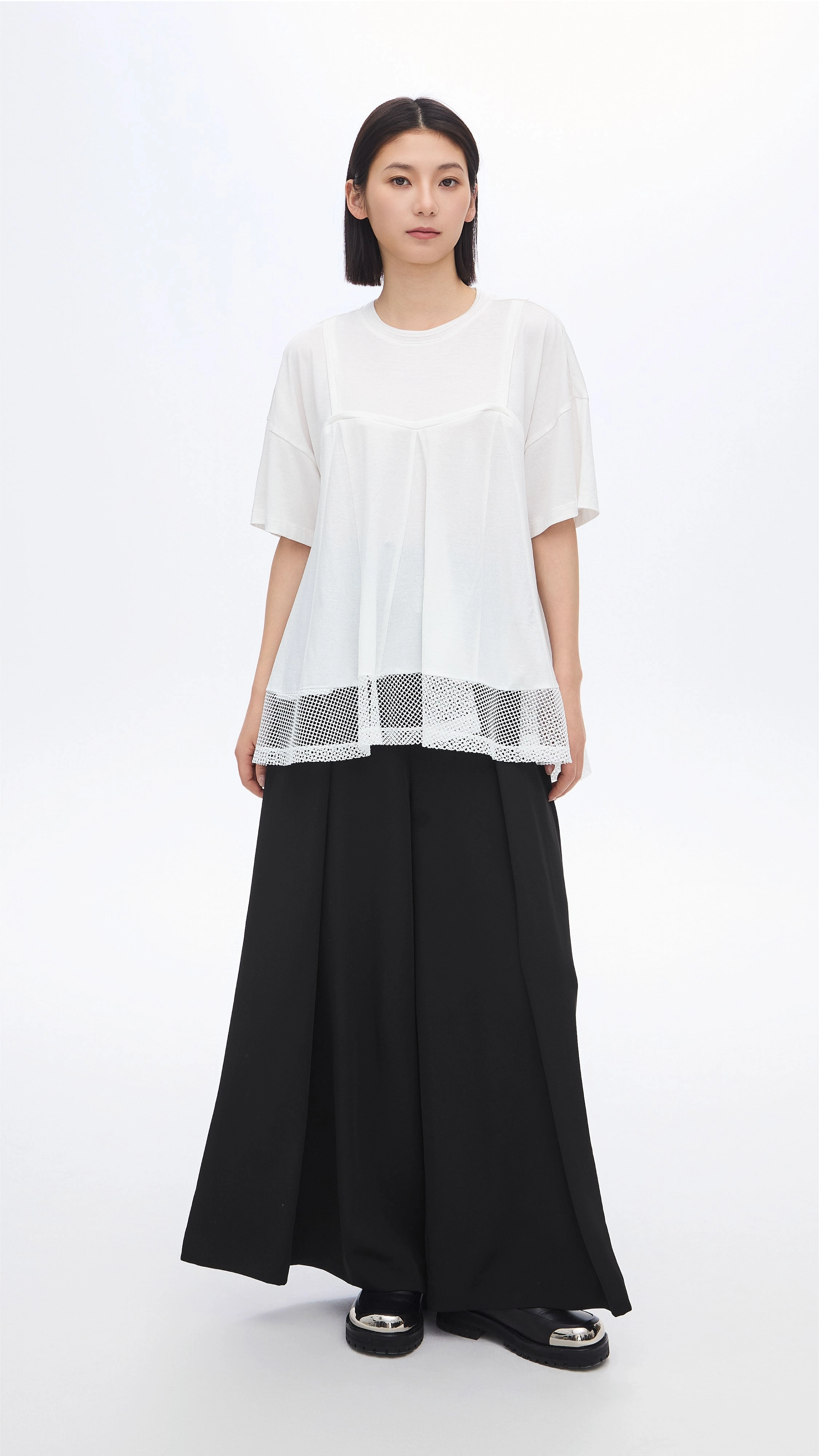 Cut-Sewn Patched Top