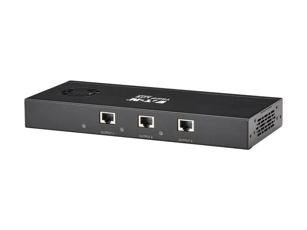 Eaton Tripp Lite Series 3-Port DisplayPort to DisplayPort Splitter/Extender Kit over Cat6, MST Hub, 8K/4K 60 Hz, DP 1.4, Up to B156E-003-8K-K