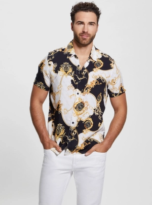 Eco Gold Chain Print Short Sleeve Shirt
