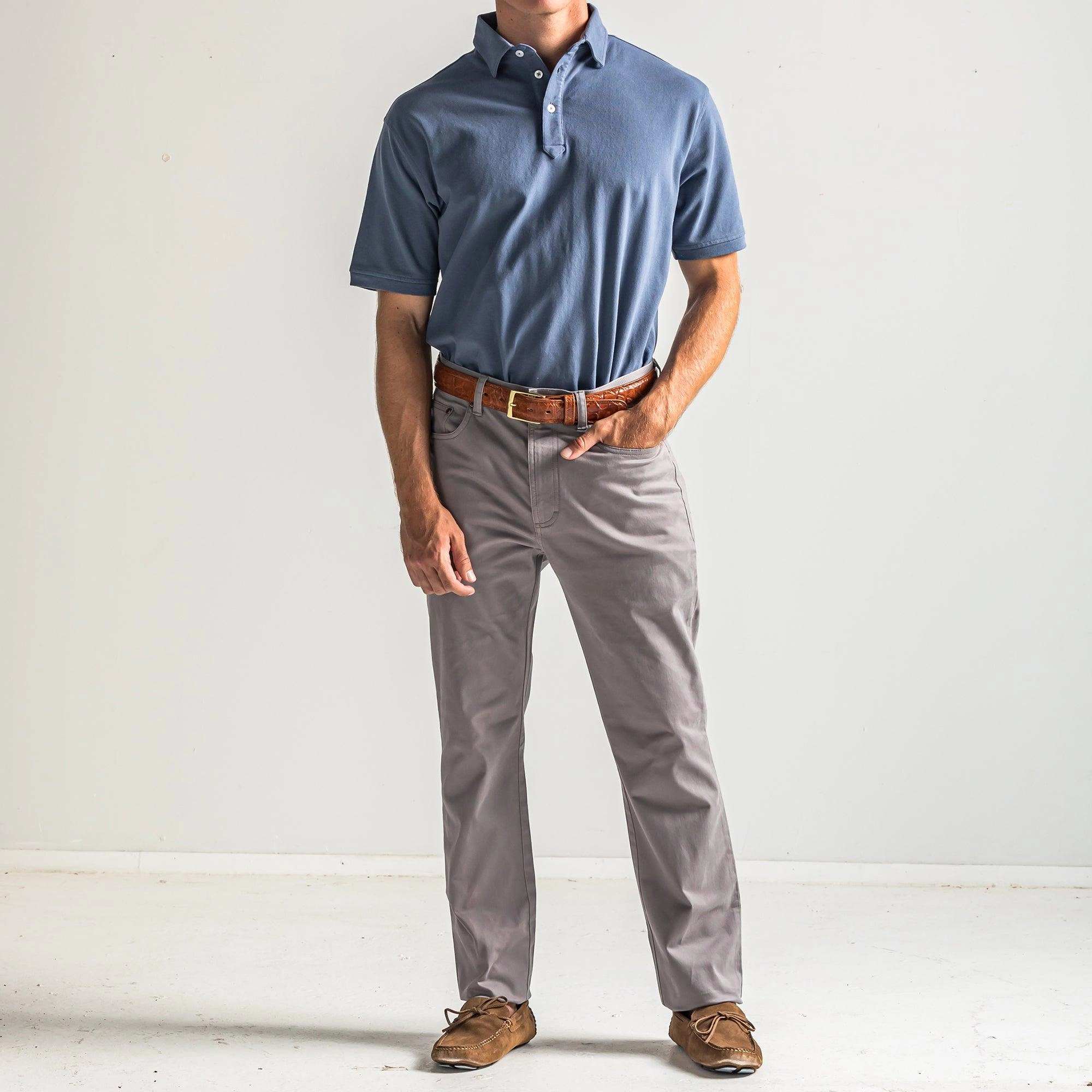 Flex Five Pocket Stretch Pant - Steel Grey