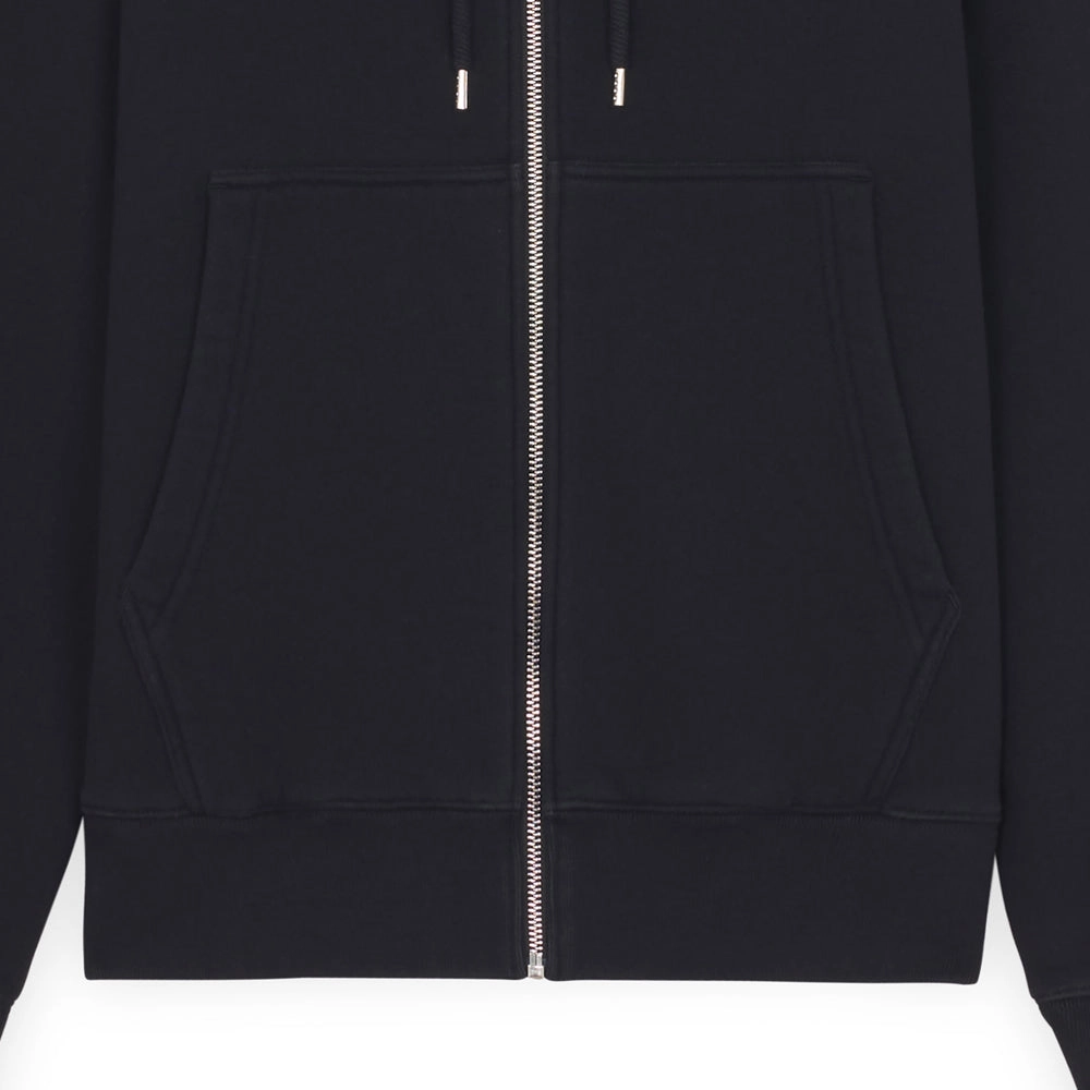 Handwriting Comfort Zipped Hoodie Black/White Bicolor