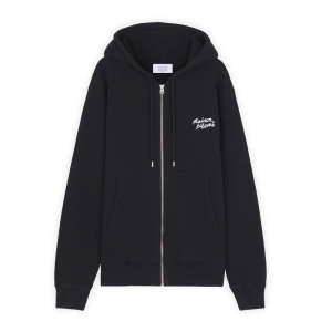 Handwriting Comfort Zipped Hoodie Black/White Bicolor