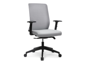 HAT Collective IKU - Chair - ergonomic - armrests - T-shaped - tilt - swivel - mesh fabric - gray IKU-B-M3H-ALLOY-S1BB