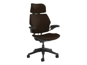 Humanscale Freedom Headrest - Chair - task - ergonomic - armrests - tilt - swivel - Corde 4 - dark brown F213GCF21-T