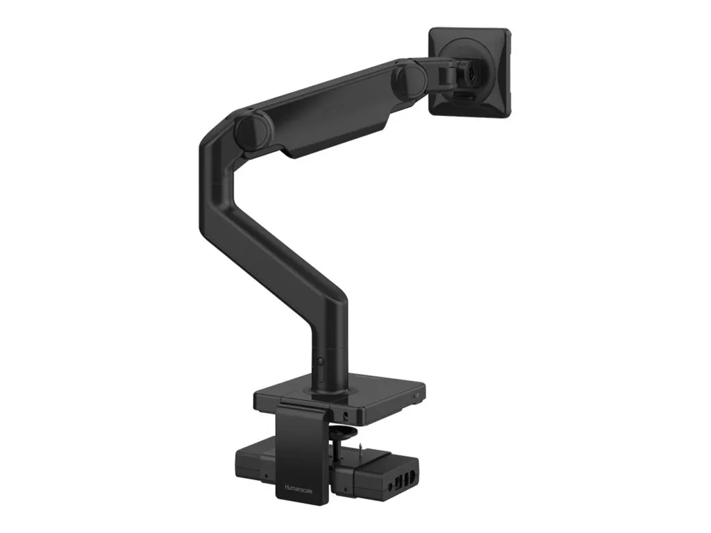 Humanscale M8.1 - Mounting kit (articulating arm) - for flat panel - with charging hub - black with black trim - desk-mountable M81M33CBBTBNA