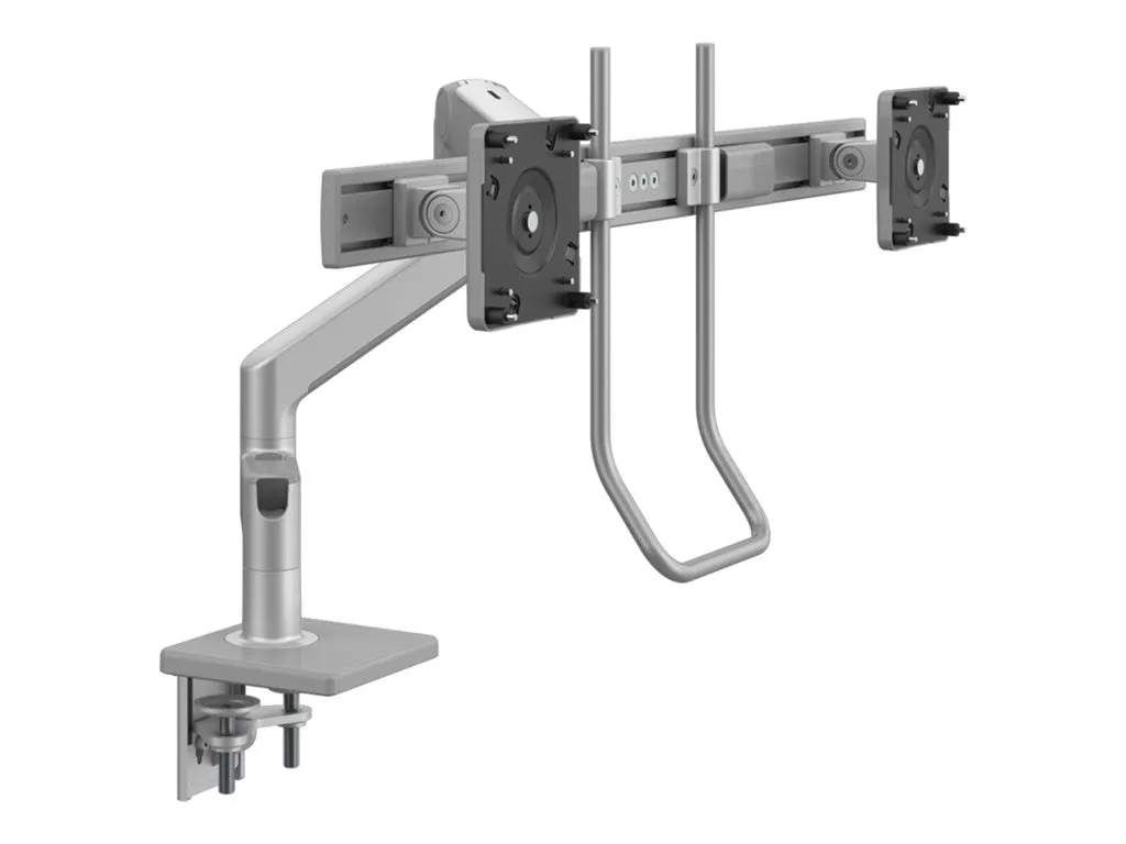 Humanscale M8.1 - Mounting kit (monitor arm) - for 2 LCD displays - silver with gray trim - desk-mountable M81NTNCSMHR
