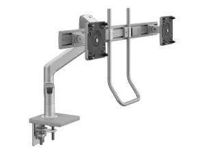 Humanscale M8.1 - Mounting kit (monitor arm) - for 2 LCD displays - silver with gray trim - desk-mountable M81NTNCSMHR