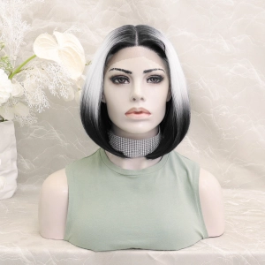 IMstyle Debbie&Diva T-part pre-pluck glue less 10inches lace front wigs dip dyed with bob hair style