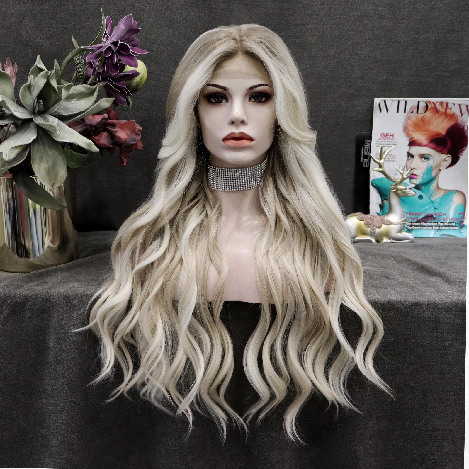 IMstyle Rebecca new ombre color wavy 26 inches dark root T-part lace front TS65-raise-2182