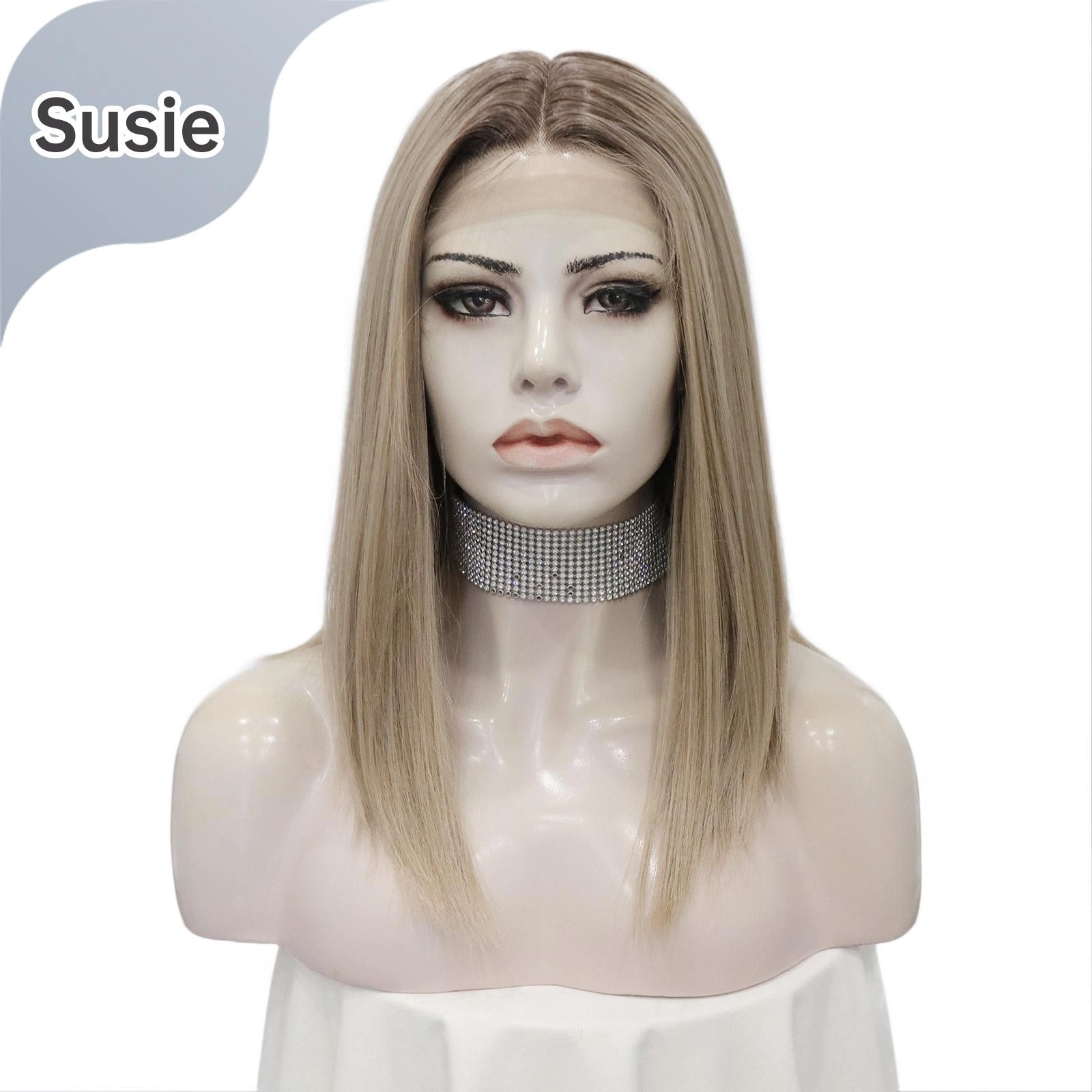 IMstyle Susie New short bob Haircut with B aby hair T part lace front wig Glueless-T1FF042-SUSIE