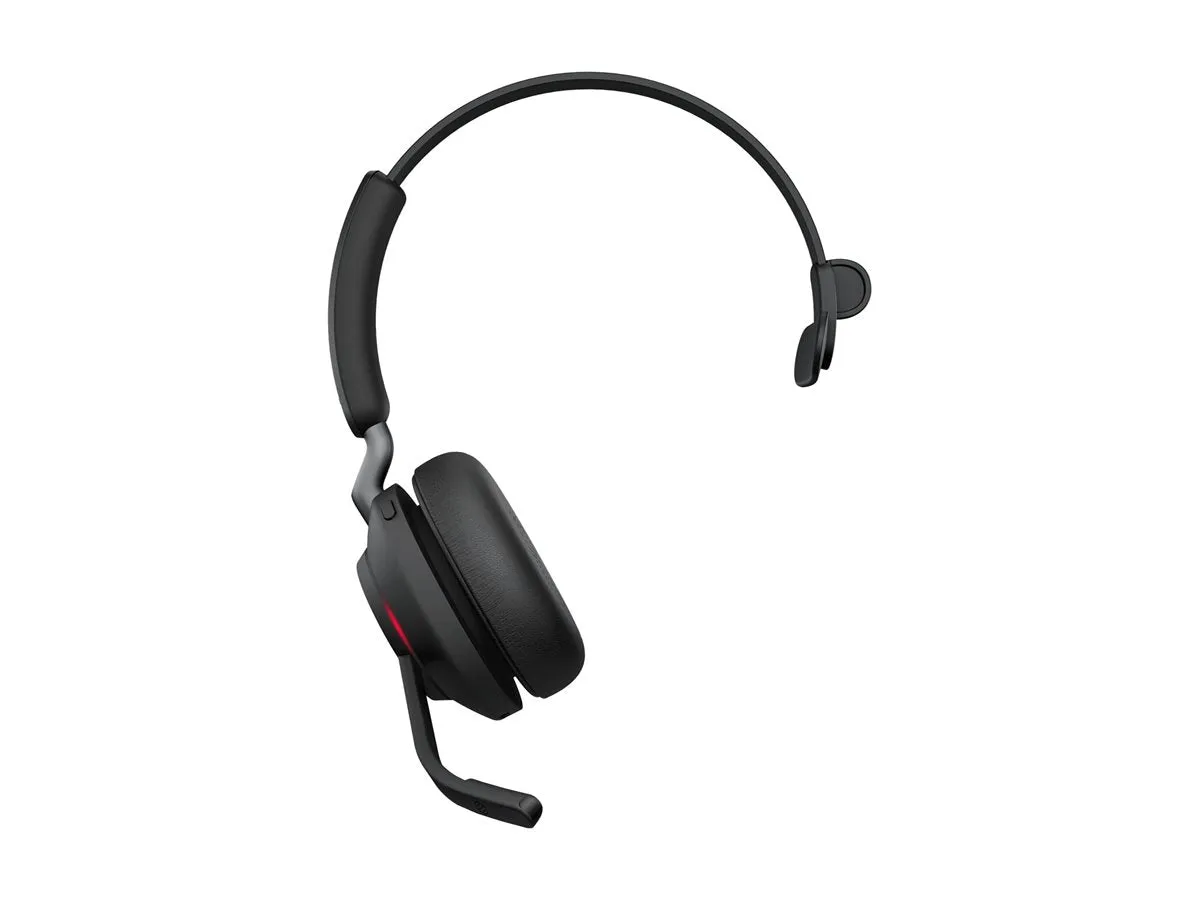 Jabra Evolve2 65 MS Mono - Headset - on-ear - convertible - Bluetooth - wireless - USB-A - noise isolating - black - with charging 26599-899-989