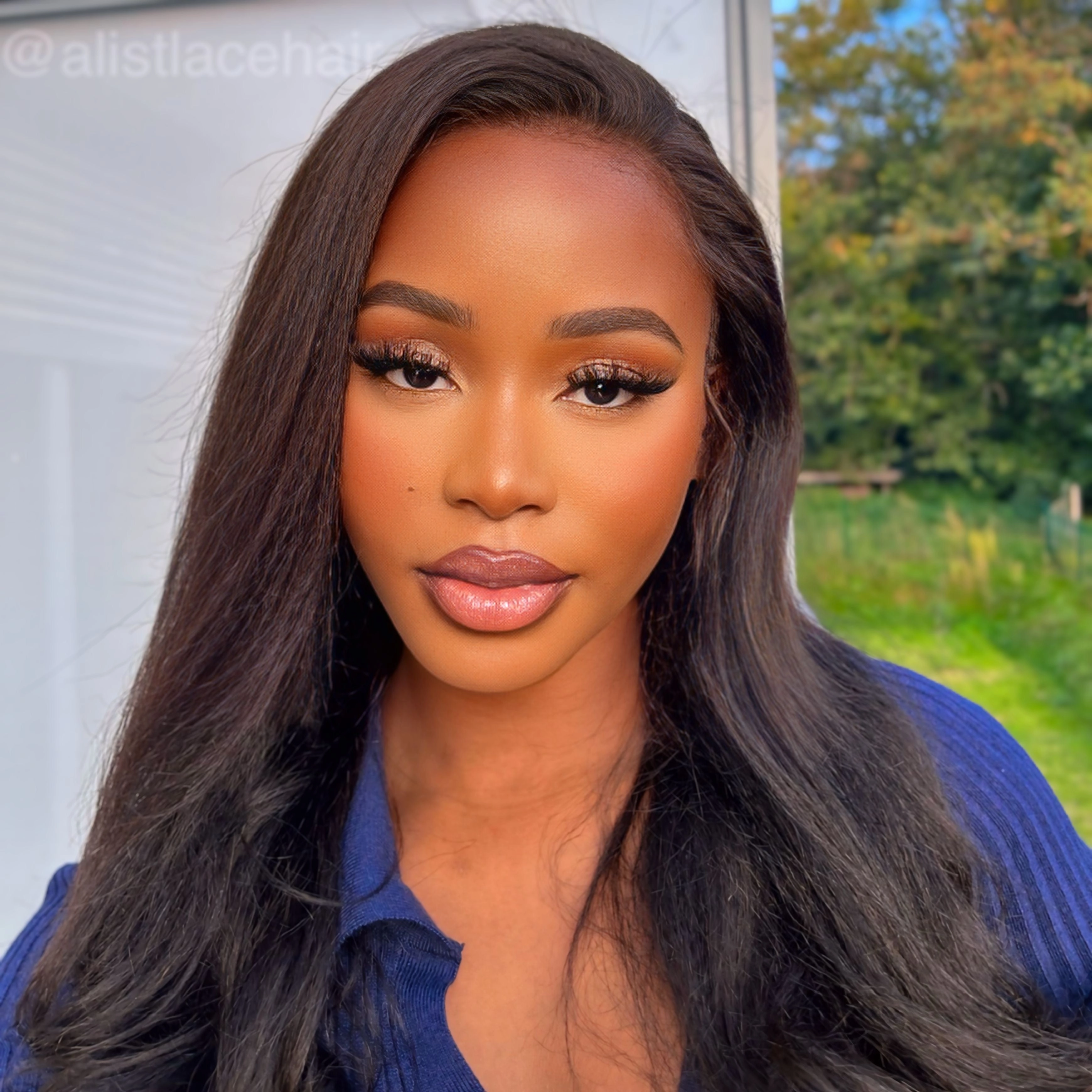 JASMAY Light Yaki Straight Glueless HD Lace Front Wig – Pre-Plucked 4C Texture Wig