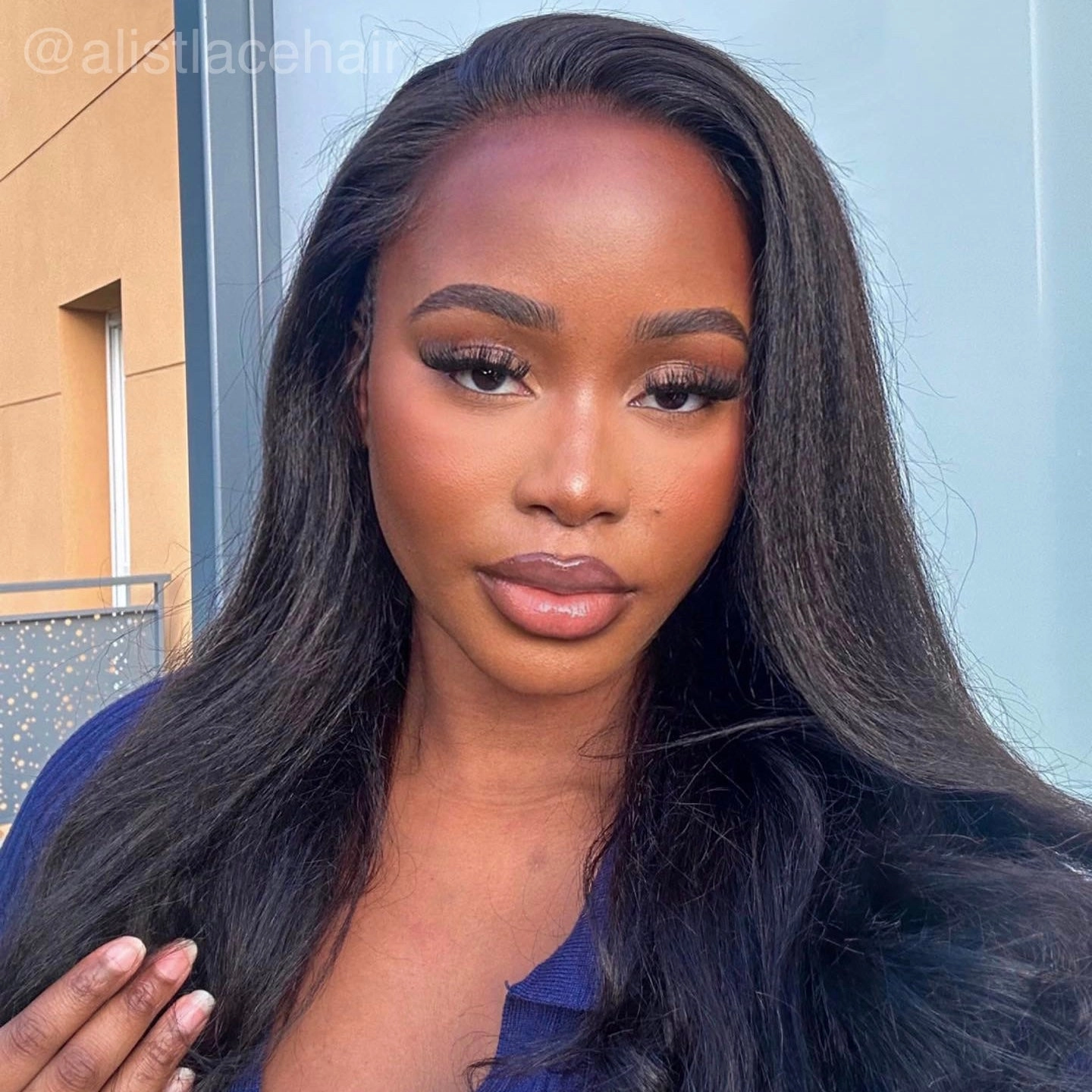 JASMAY Light Yaki Straight Glueless HD Lace Front Wig – Pre-Plucked 4C Texture Wig