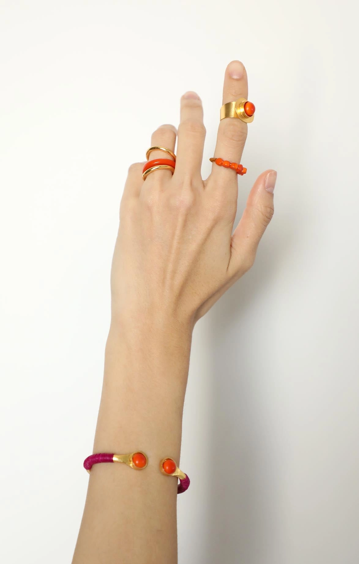 Kore Maxi Ring in Orange