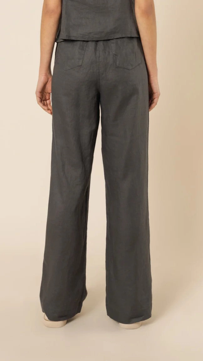 Linen Lounge Pant - Coal