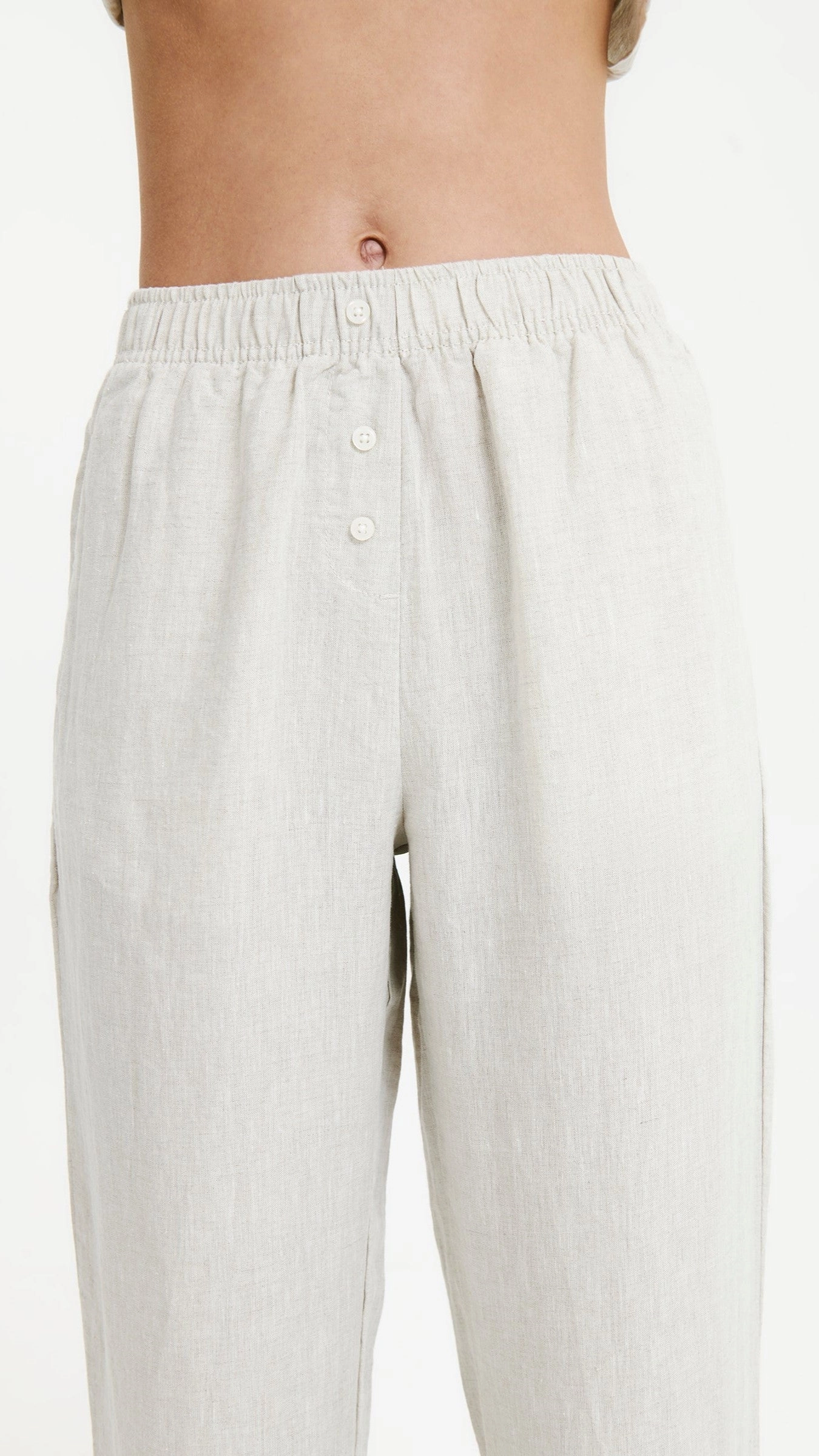 Linen Lounge Pant - Natural