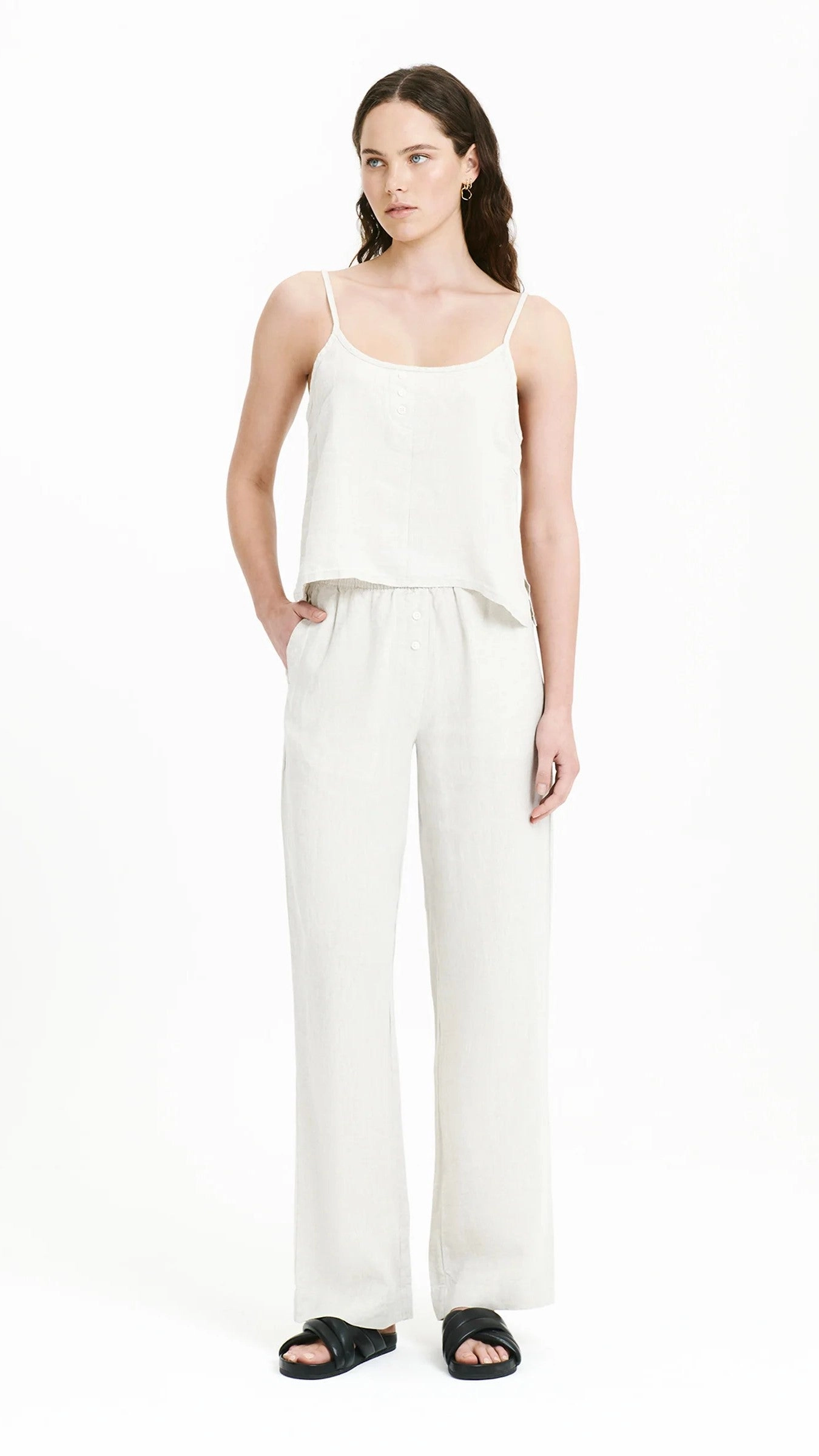 Linen Lounge Pant - Natural