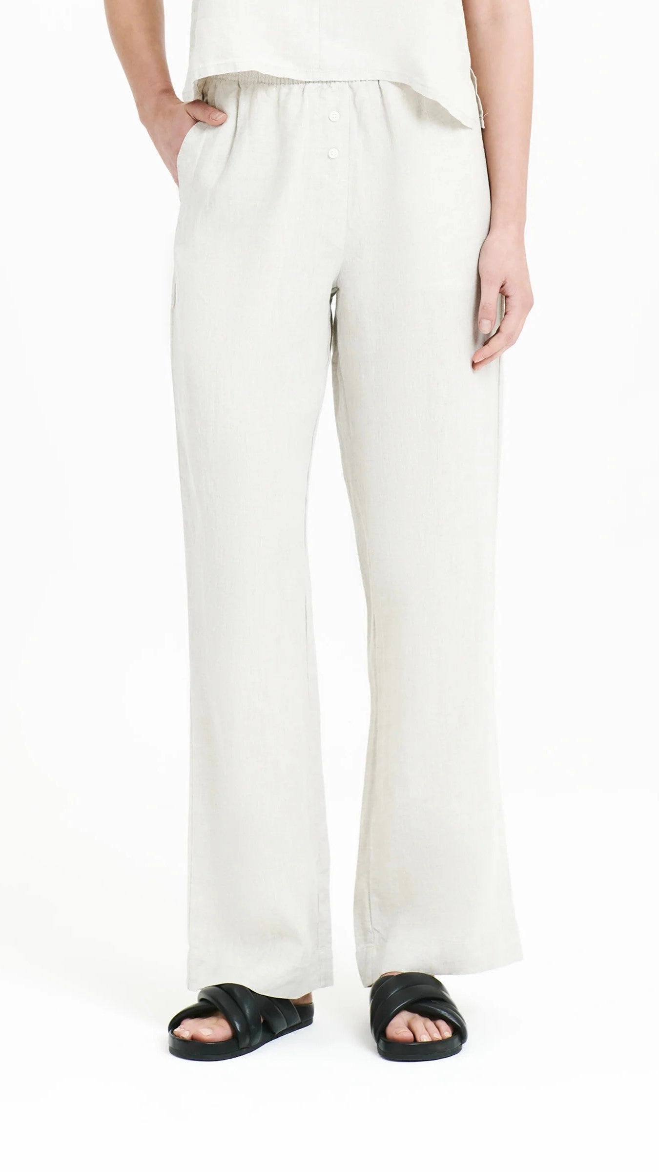 Linen Lounge Pant - Natural