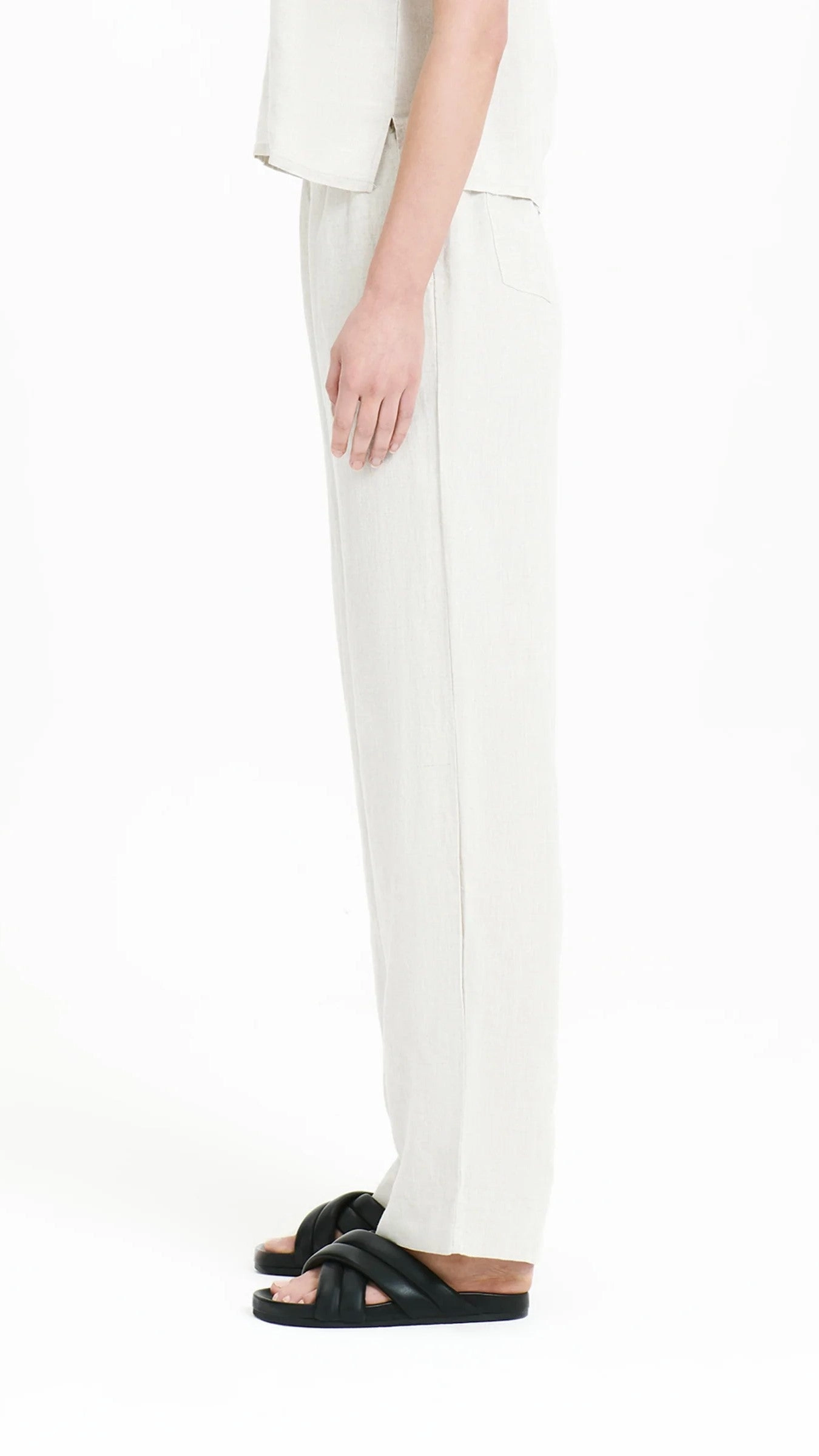 Linen Lounge Pant - Natural