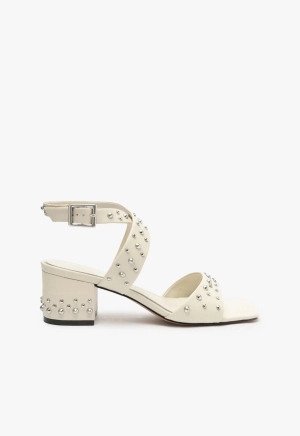 Lizzy Mid Block Leather Sandal