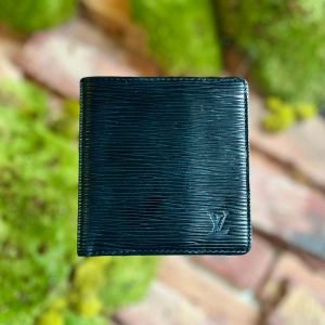 LOUIS VUITTON Vintage Black Epi Bifold Wallet
