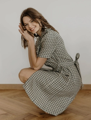 Melnrage Women's Linen Dress | Multiple Colours