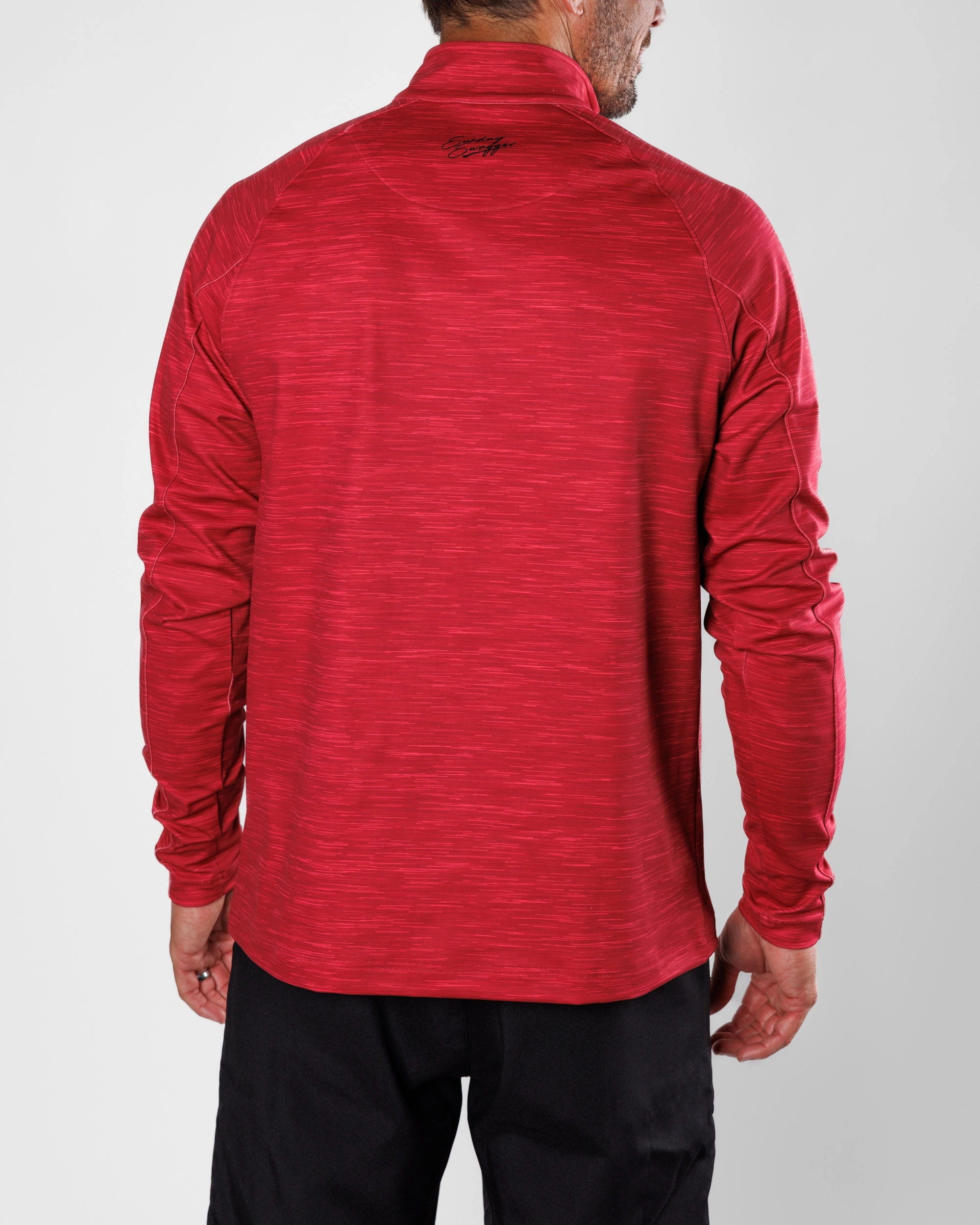 Men's Performance Q-Zip - Crimson