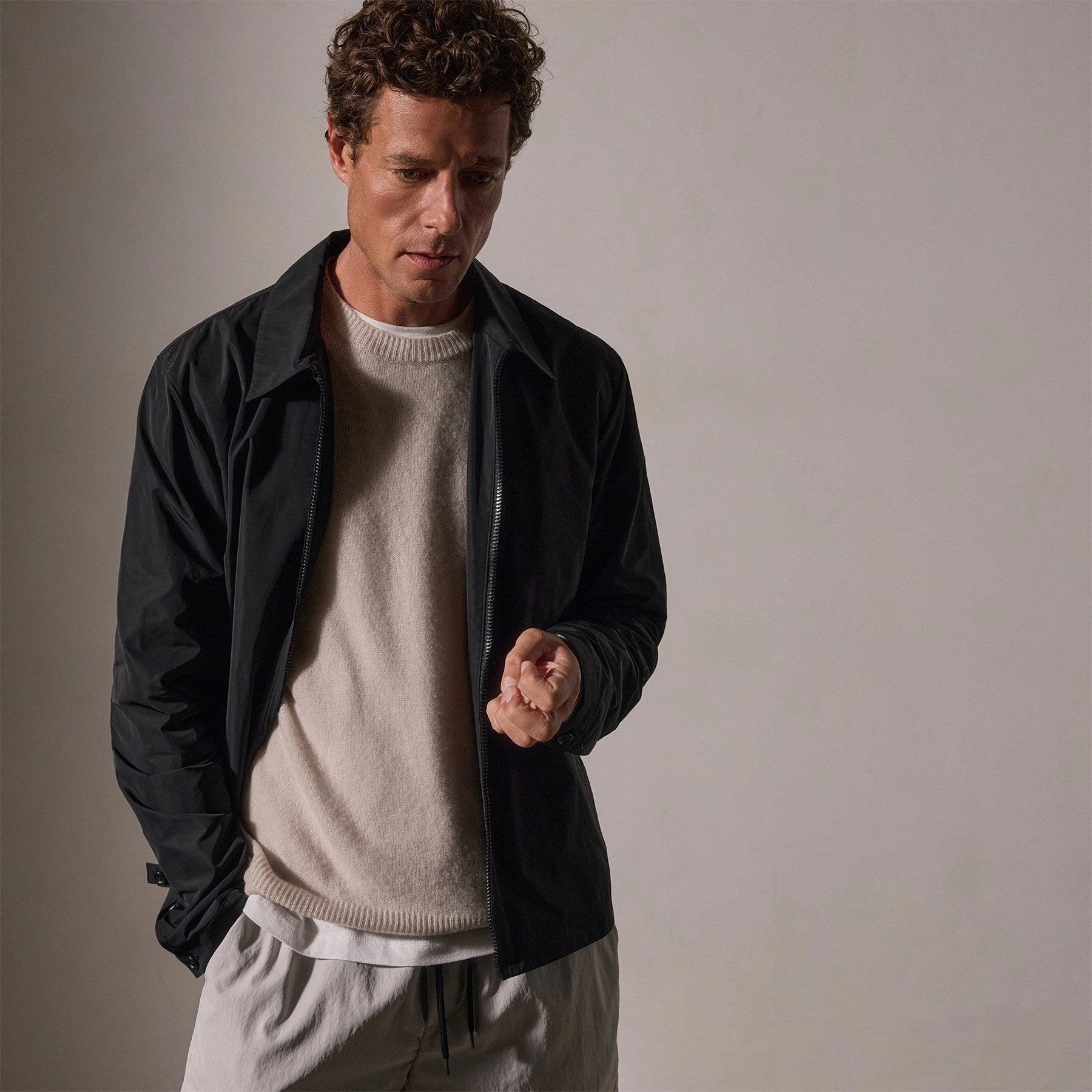 Nylon Coach Jacket - Black